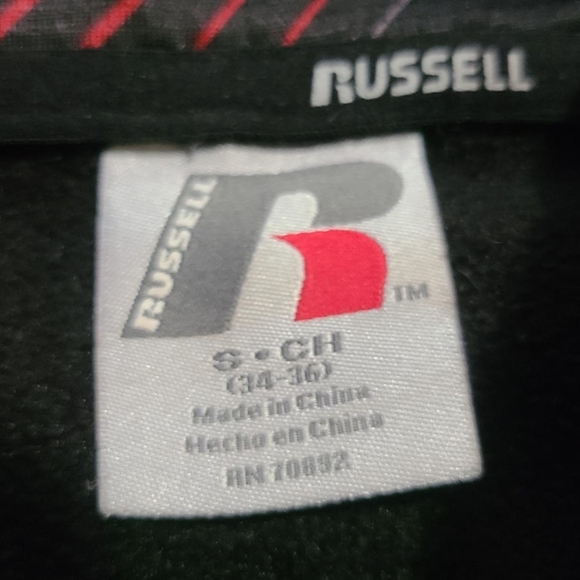 RUSSELL black logo hoody S - Picture 6 of 9